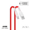 Type C Cable With Fast Charging And Data Transfer C Type Cable AV010 1 m USB Type C Cable (Compatible with All Oppo, Realme, One Plus, Mi, Gionee, Vivo, VOOC, SUPERVOOC, DART, SUPERDART, DASH, WRAP, FLASH CHARGE, Red, White)