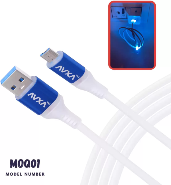 AVXA Micro USB Cable With Fast Charging And Led Light Micro USB AV001 Cable